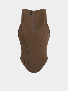 MICAS Zipper Tie Corset Tank